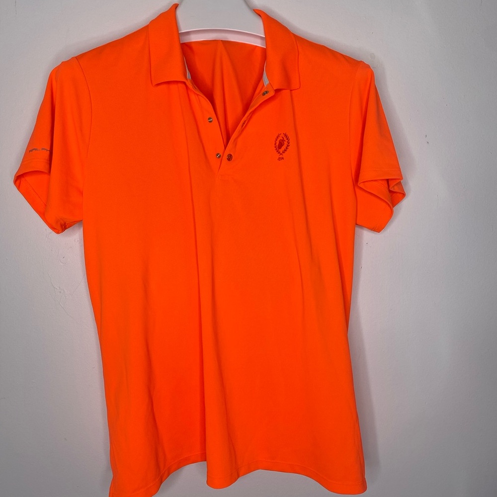 Ralph Lauren RLX XL  CORAL COLOR  Wicking Polo Shirt Snap Buttons NWT
